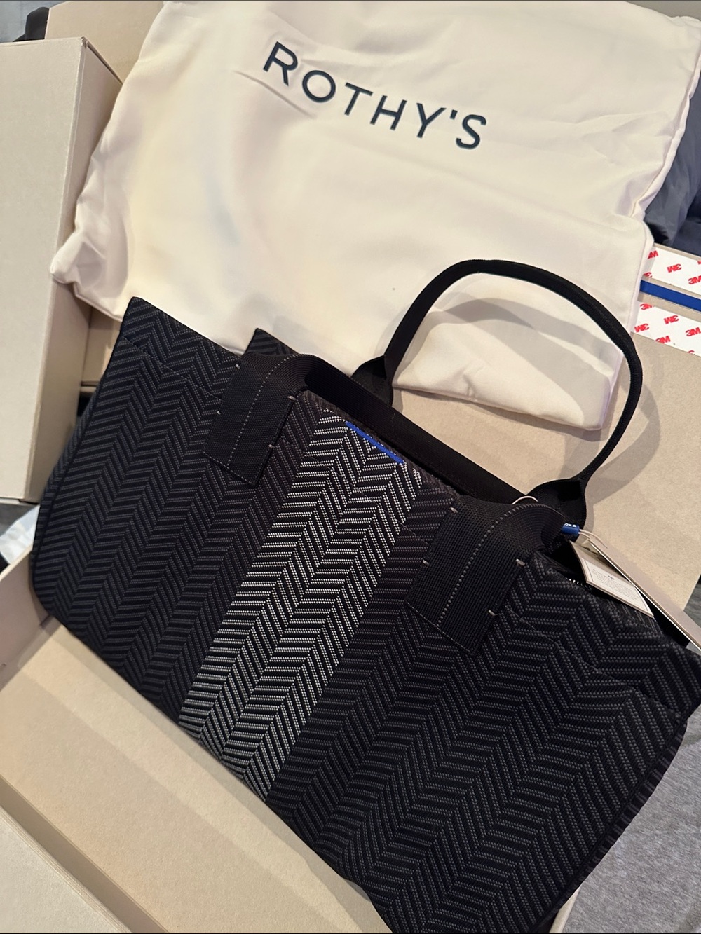 Rothy's The Overnighter Bag in Shadow Black NWT
